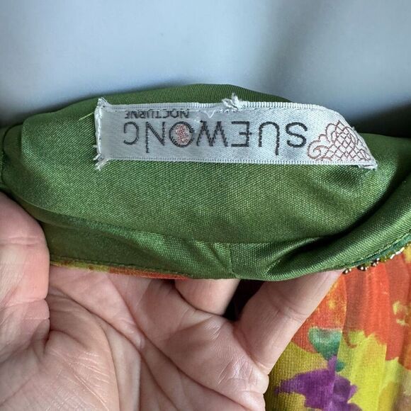 VTG Sue Wong 100% Silk Embellished Beaded Fairy Cocktail Bubble Dress *FLAWED - Picture 8 of 9